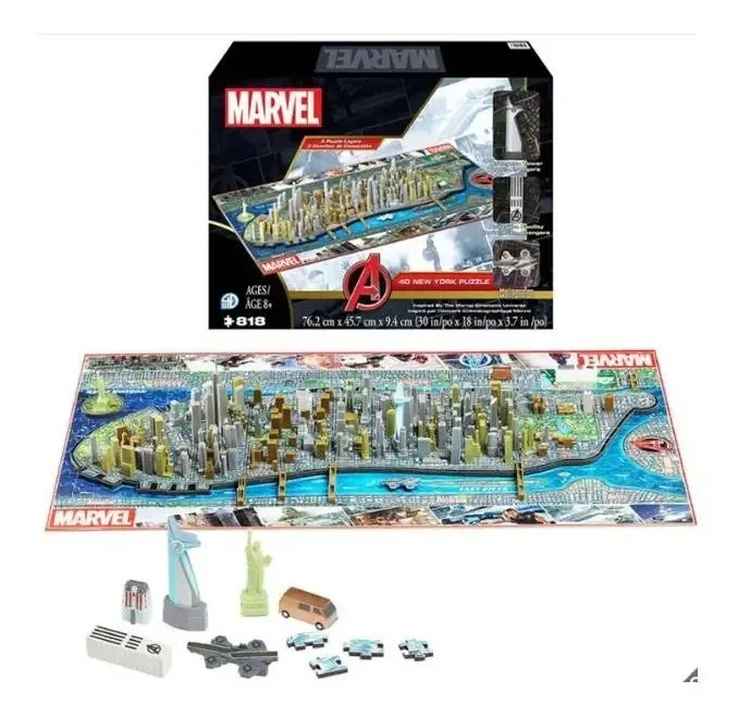 Quebra-cabeças 4d Avengers Cityscape