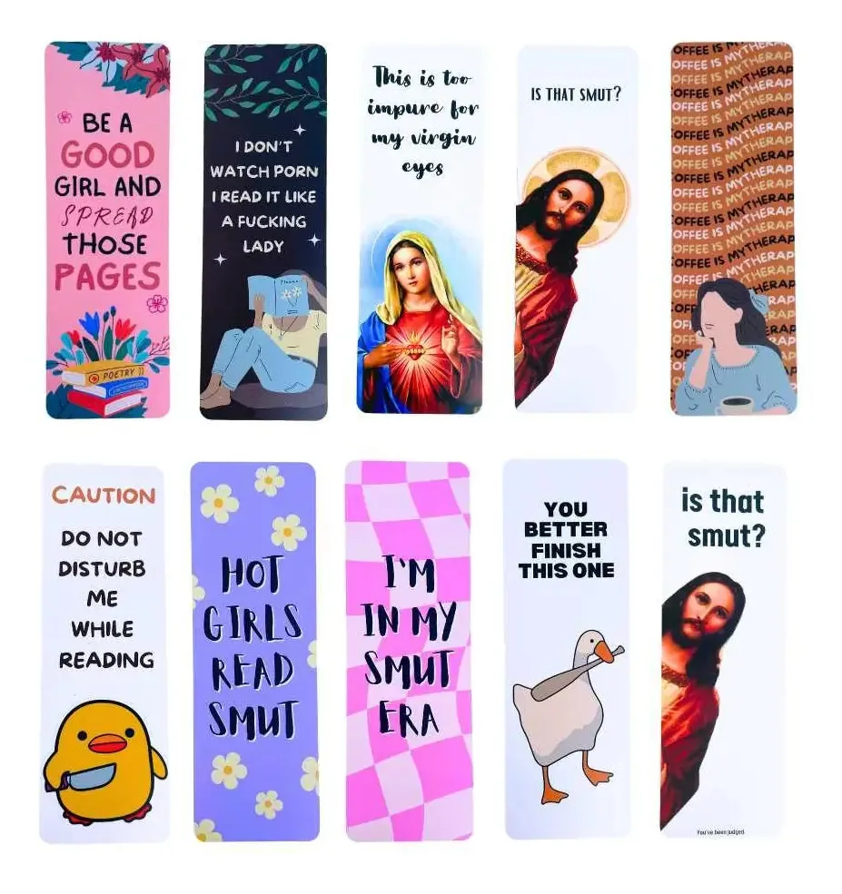 Conjunto de 10 marcadores divertidos para livros adultos