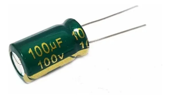 10 Pçs Capacitor Eletrolítico 100v 100uf