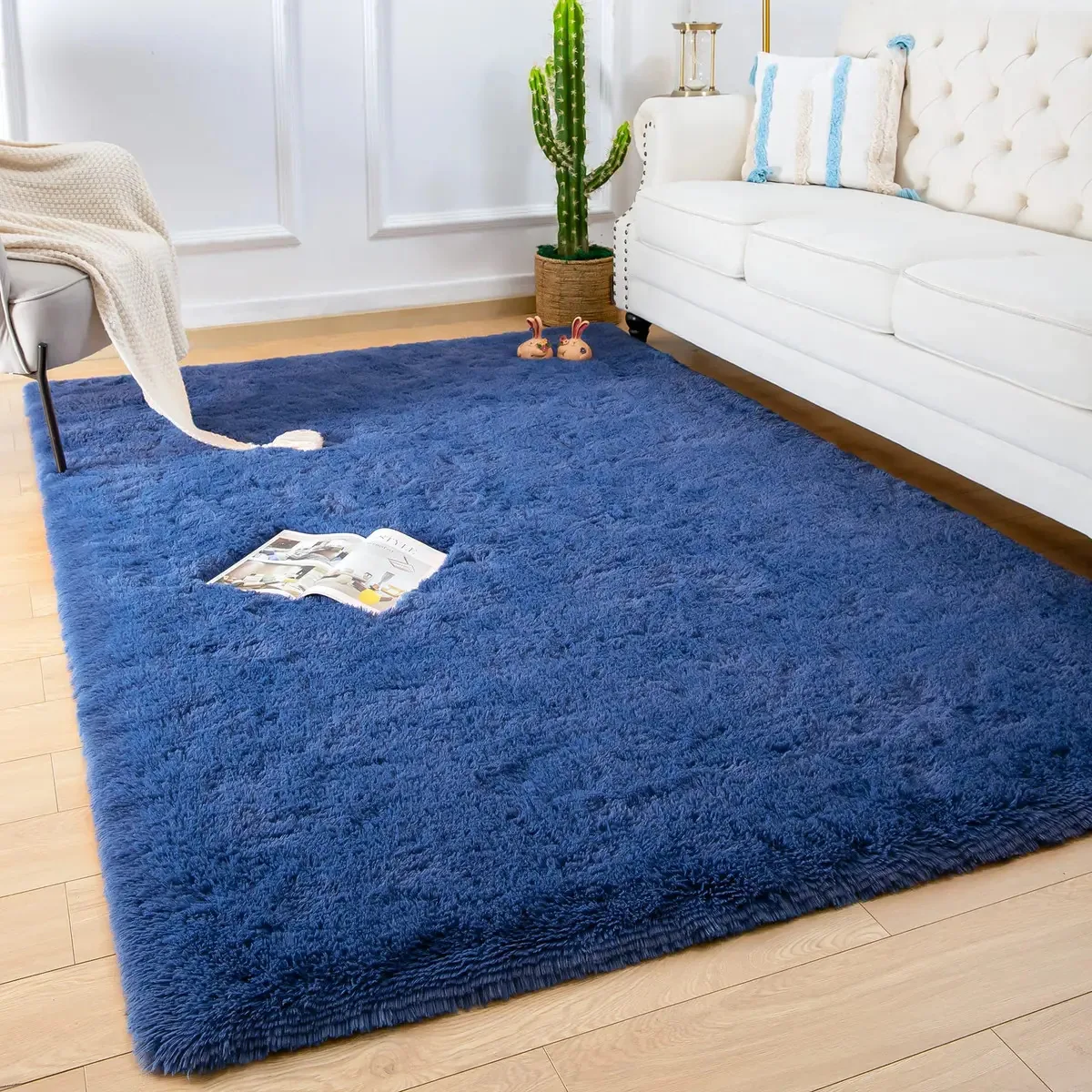 Quenlife - Tapete Macio para Quarto, Tapete Peludo de Lã para Sala de Estar, Tapete Fofo para Quarto Infantil, Quarto de Bebê, Decoração para Casa, Tapetes Felpudos com Base
