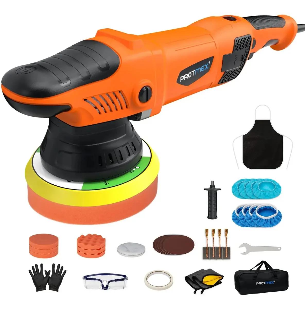 Polidor de amortecedor de carro Protmex 5W, polidor duplo