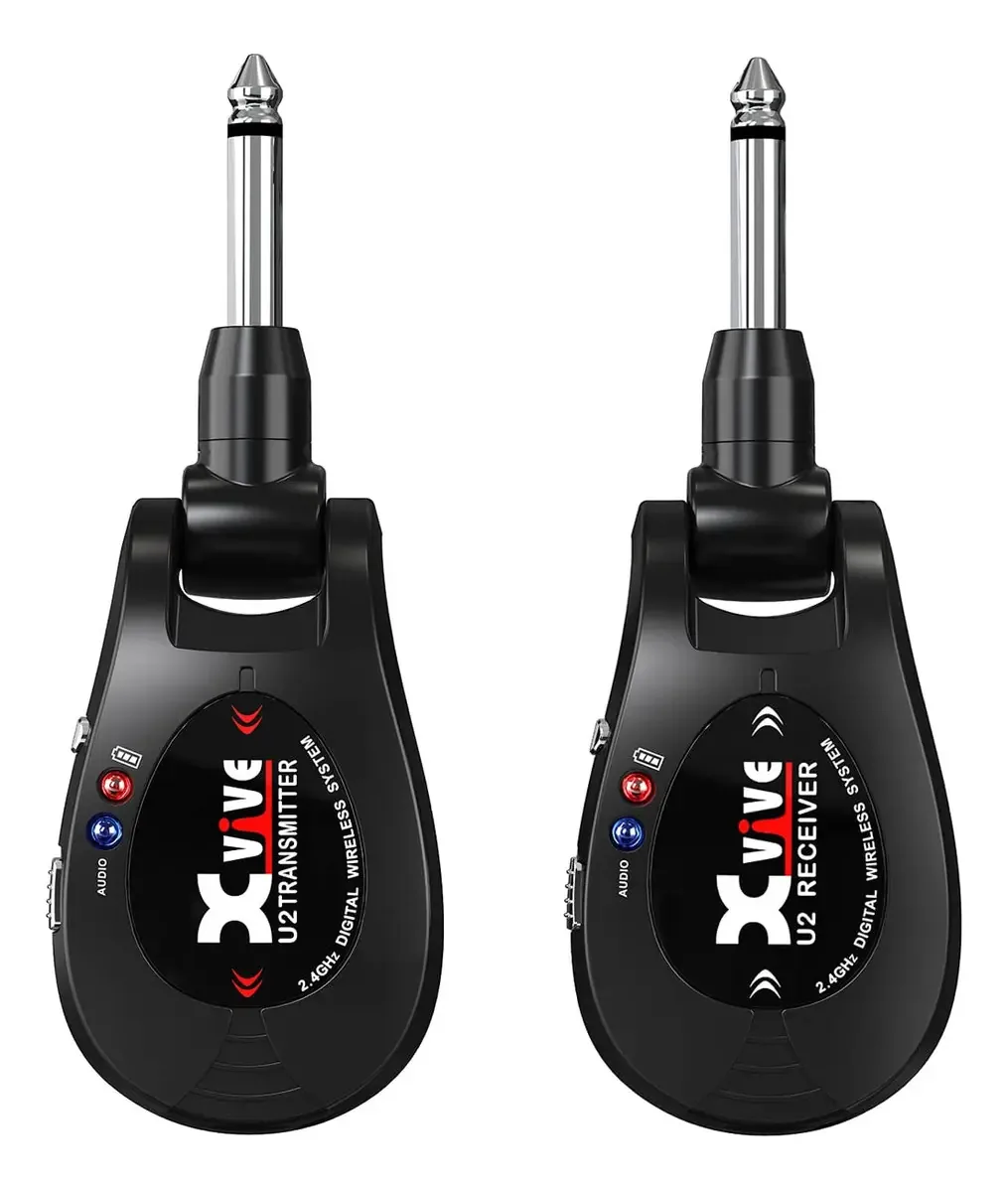 Sistema de guitarra sem fio Xvive U2 com transmissor e. Cor: Preto