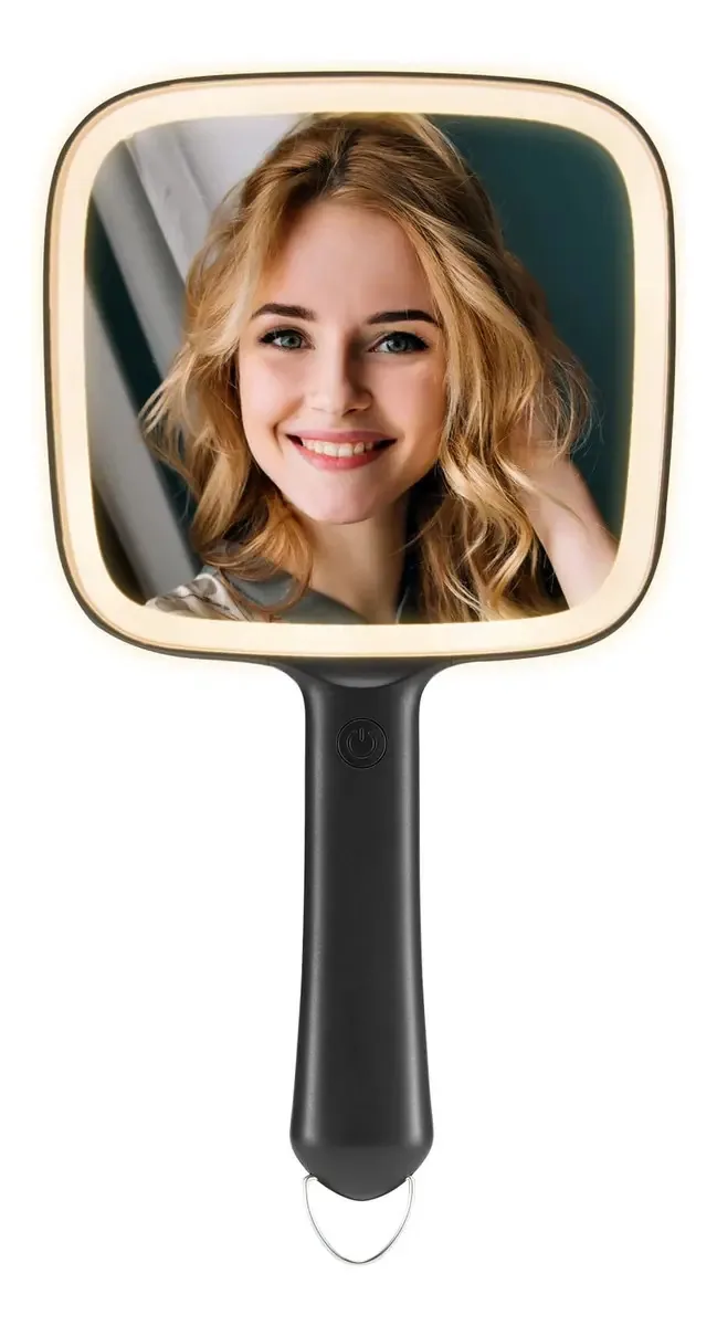 Espelho de mão Mirrornova com luz, 3 luzes de espelho ajustáveis