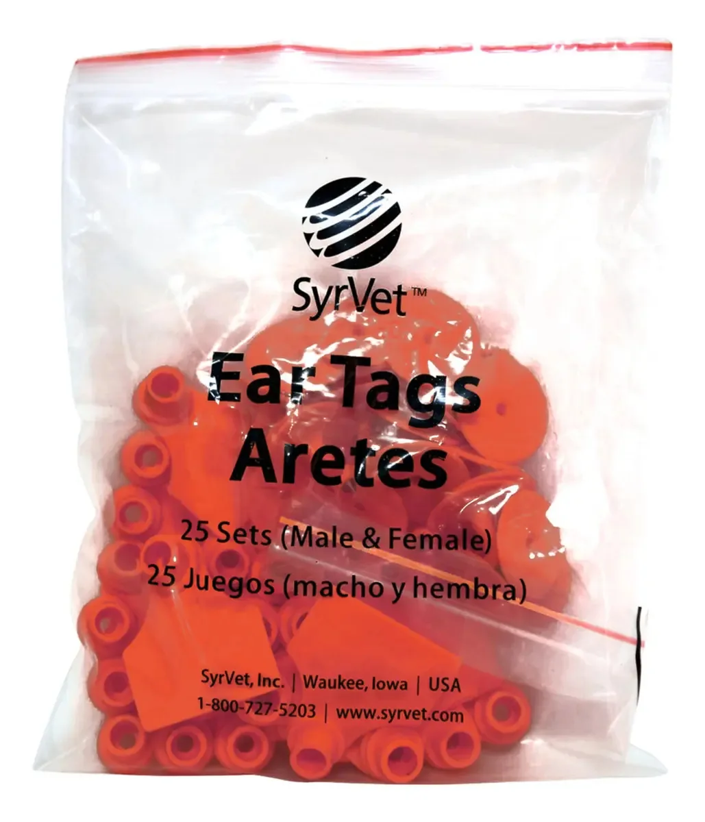 Brincos Para Bovinos Médio Vermelho 25 Unidades - Neogen