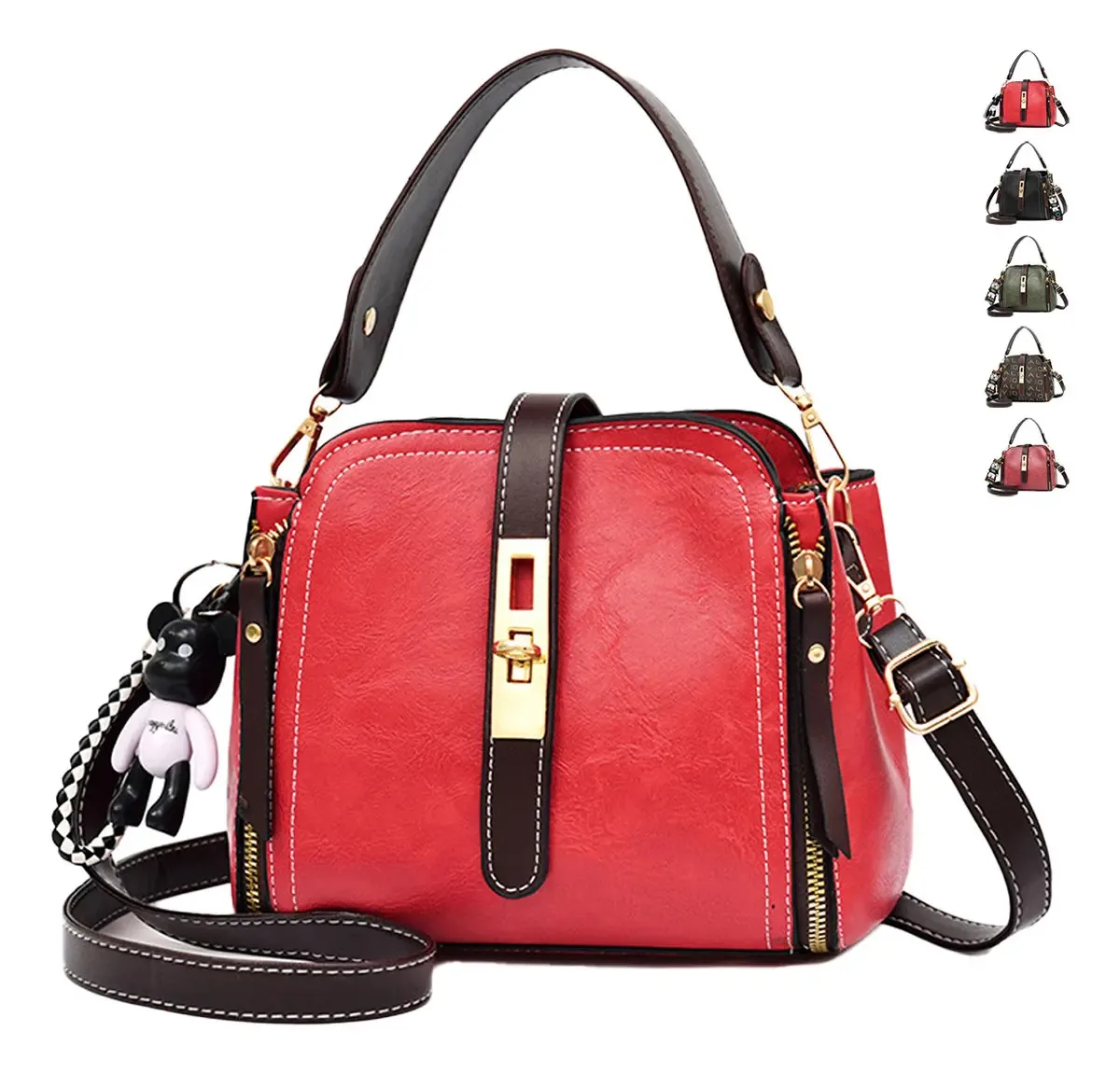 Bolsa de ombro YOOZMEX HONJOENG Bolsa de ombro vermelha feminina