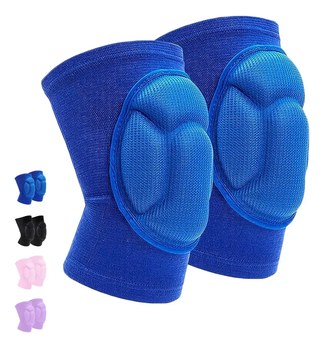 Joelheiras esportivas para voleibol, basquete ou dança, cor azul, tamanho XL