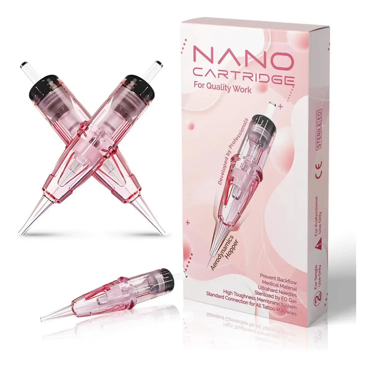 Agulhas descartáveis de cartucho de tatuagem nano Pumbeaut 10 0