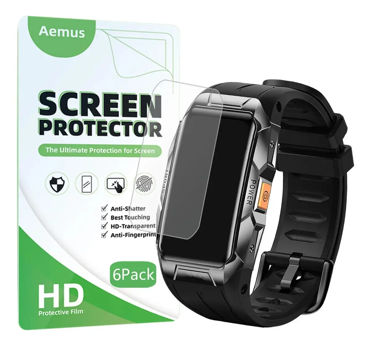 Protetor de tela Aemus Amaztim Tan Smartwatch