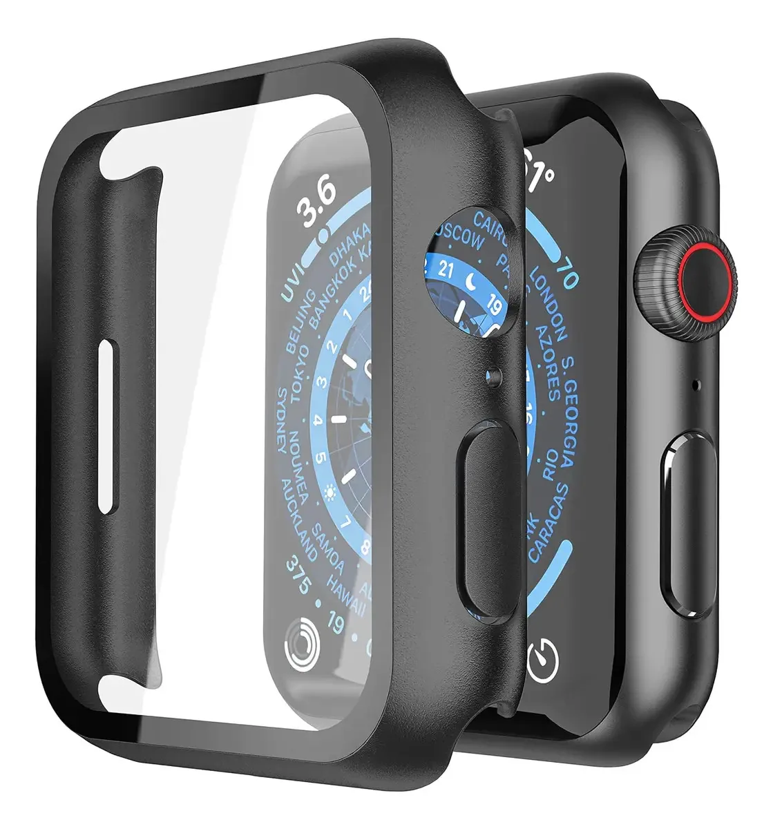 Protetores para Apple Watch Misxi, séries 8,9 e 7 Black Bz
