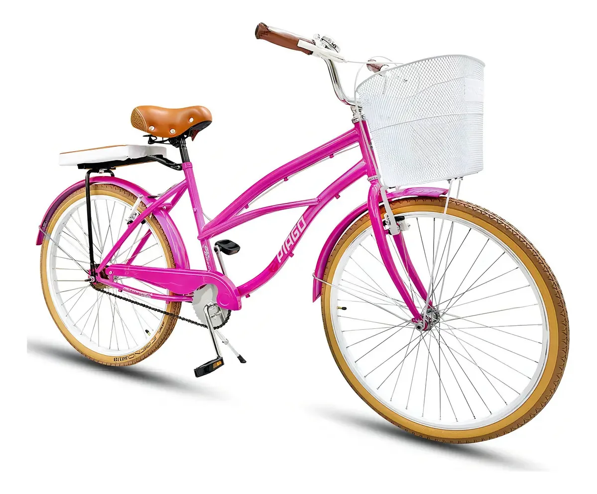 Bicicleta R26 Urban Cruisier com cesta e painéis, cor violeta