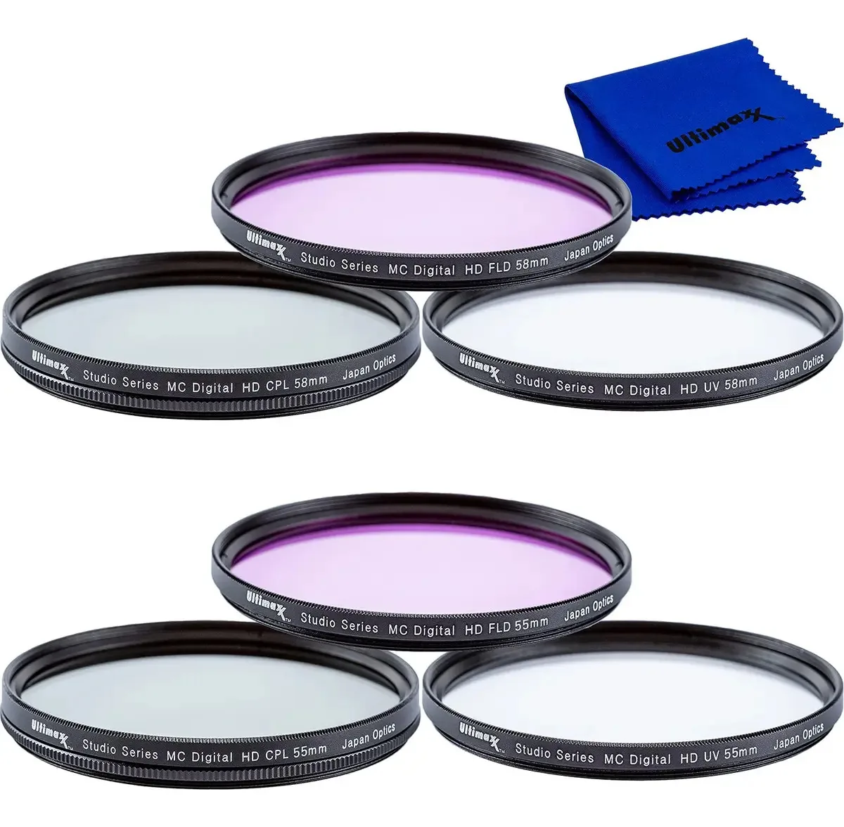 Ultimaxx 2.165 polegadas e 2.283 polegadas. Kit de filtro multicamada, verde escuro