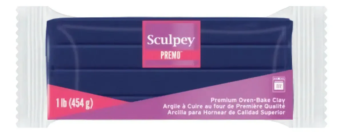 Argila de polímero de cozimento azul ultramarino Sculpey Premo 454 Gr
