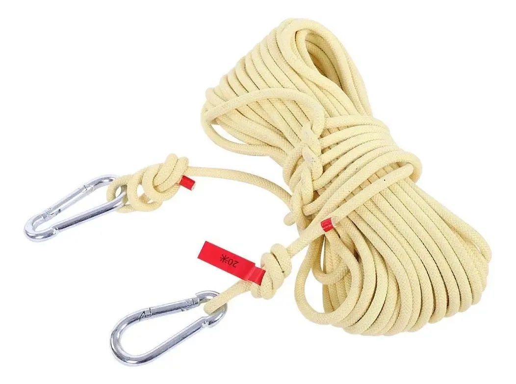 Alomejor Corda de Escalada ao Ar Livre Corda de Alta Resistência Corda de Rapel Perfeita para Escalada Acampamento Caminhada Pesca Espeleologia Expansão de Engenharia (20m)