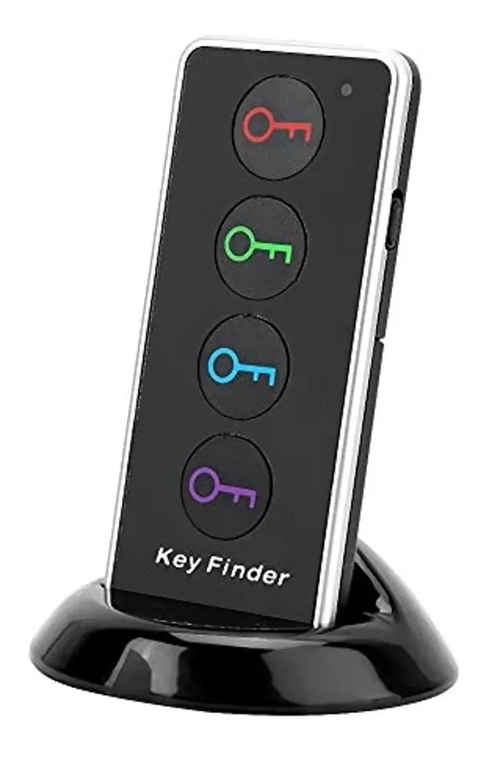1 transmissor de RF e 4 receptores, localizador, localizador de chave sem fio de forte penetração, busca de carteira com um clique, localizador de luz LED
