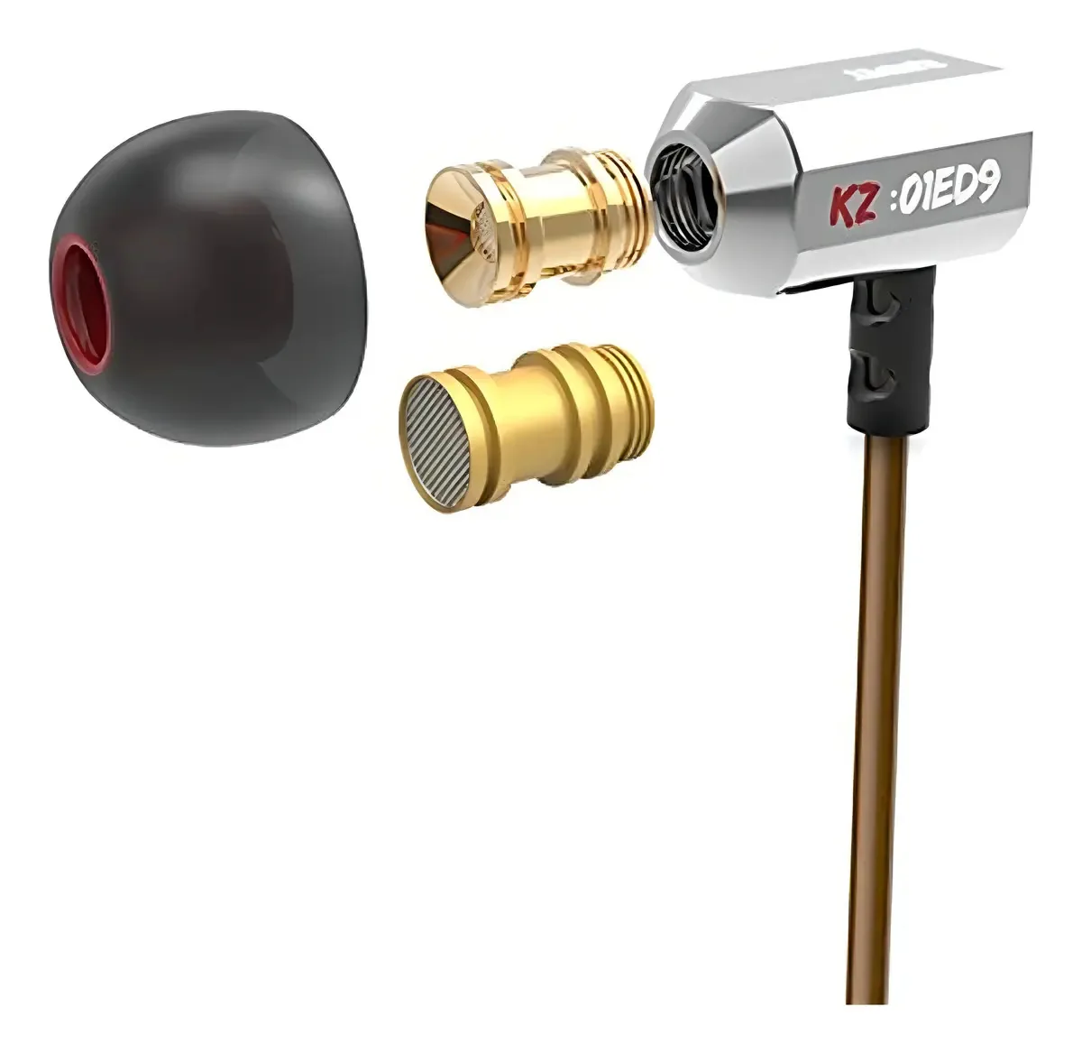 Bicos de fone de ouvido intra-auriculares Kz Ed9 Silver Tuning