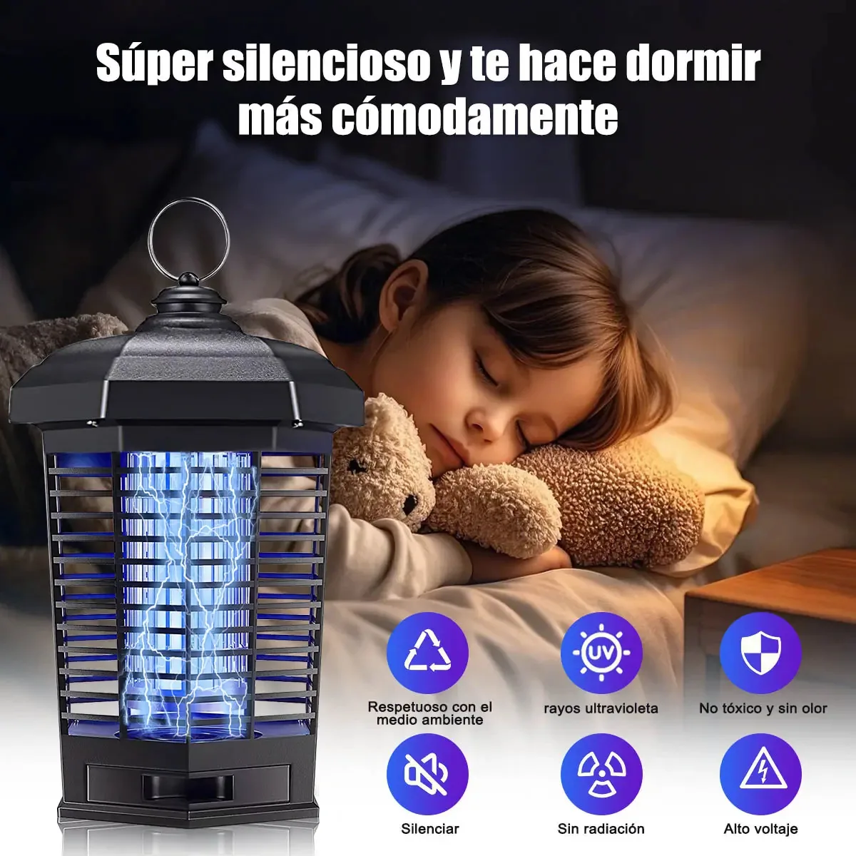 Lâmpada Repelente Elétrica Mata Mosquitos 6200v 20w Moscovo