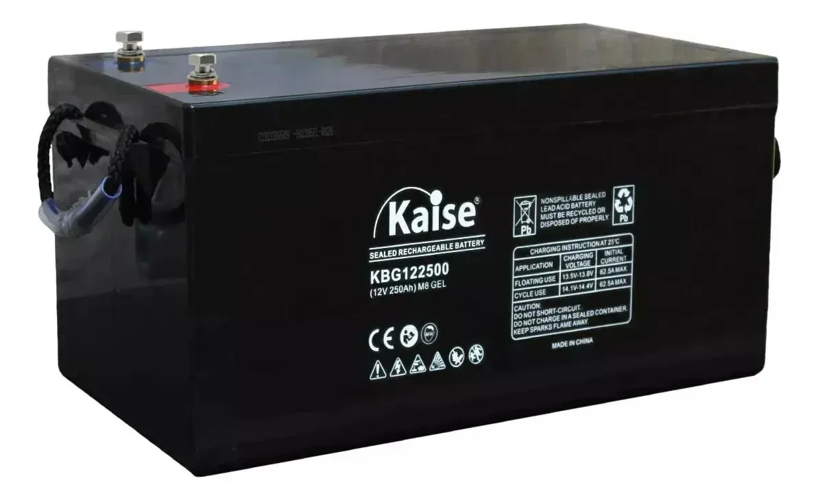 Bateria de gel Vrla 12v 250ah - Ciclo profundo - Estacionária