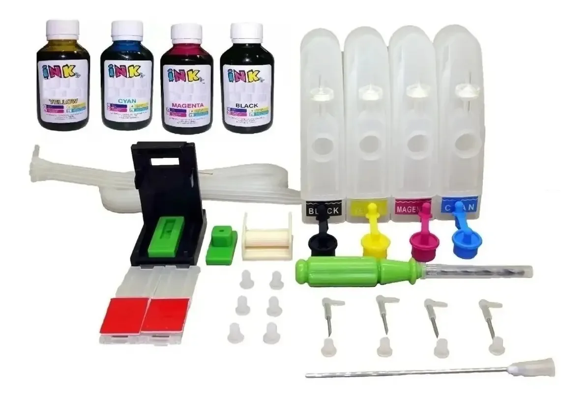 Sistema de tinta contínua com tinta compatível com Hp Canon 21 22