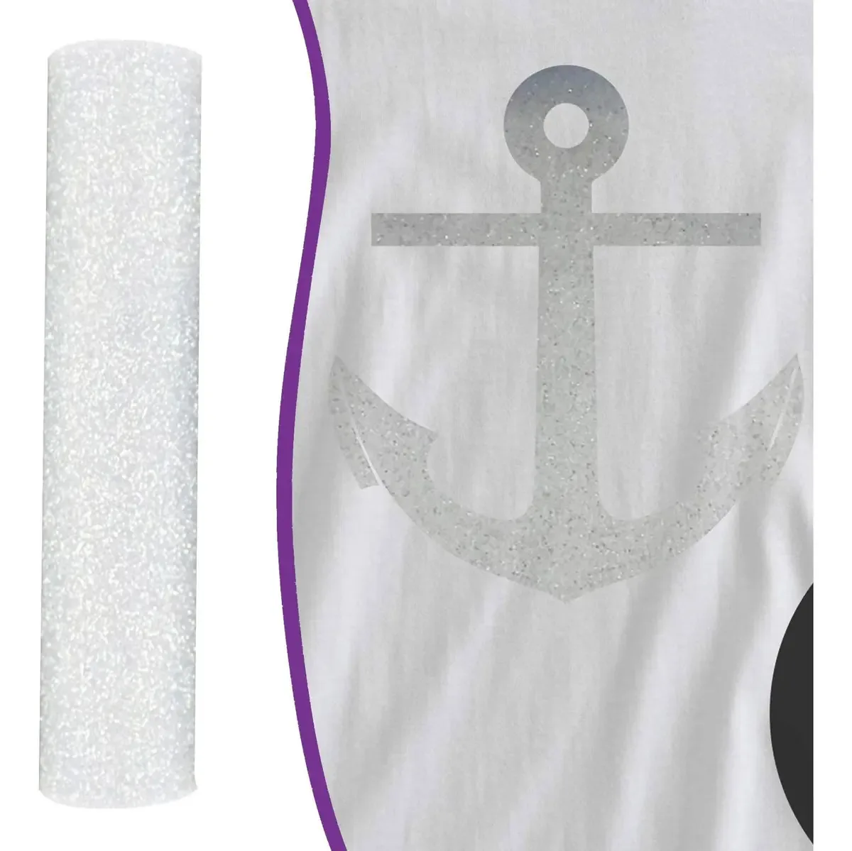 Medidor de vinil têxtil branco Siser Glitter
