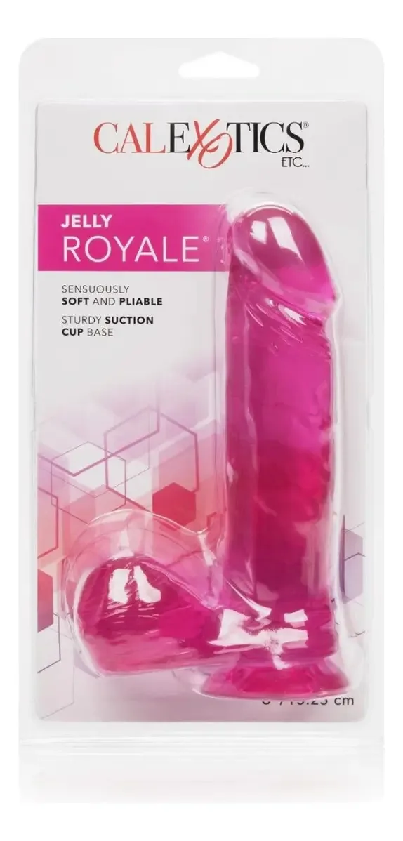 Vibrador sexual Calexotics Jelly Royale Dong Pink com ventosa