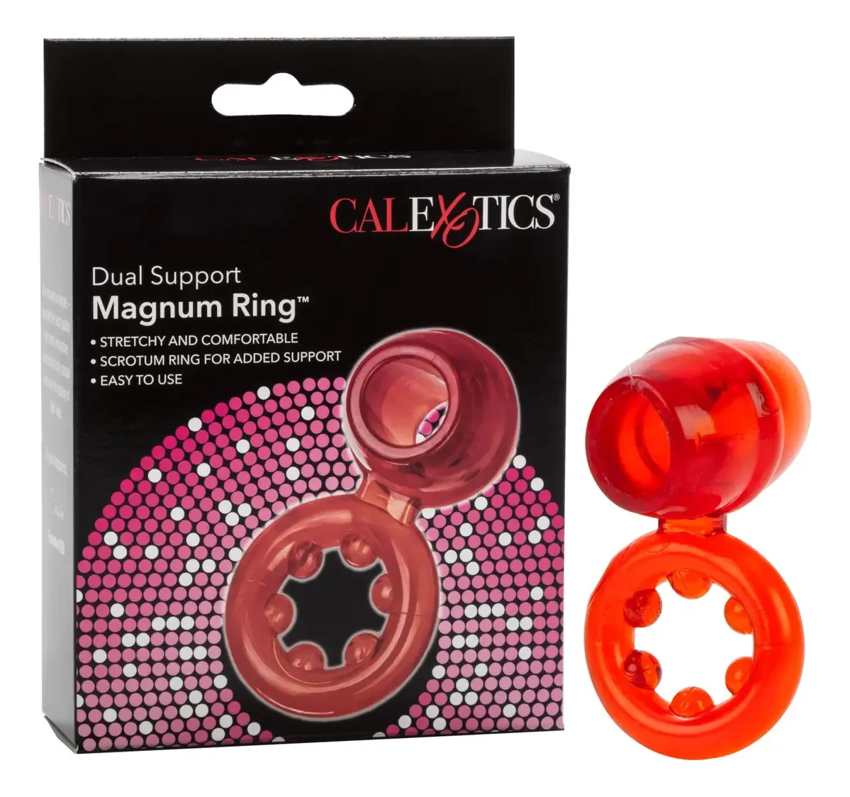 Anéis estimulantes Retard, Magnum Ring Alloy, vermelhos