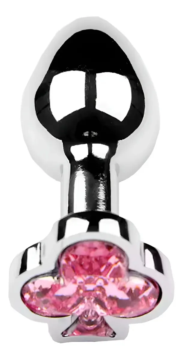 Plug Anal De Metal Com Formato De Naipe De Paus P