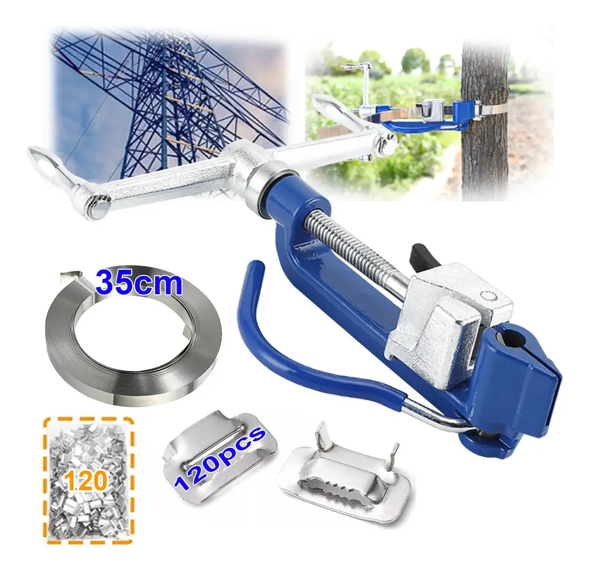 Flexadeira manual para aço inoxidável 120grapa+35m Fleje De Aço