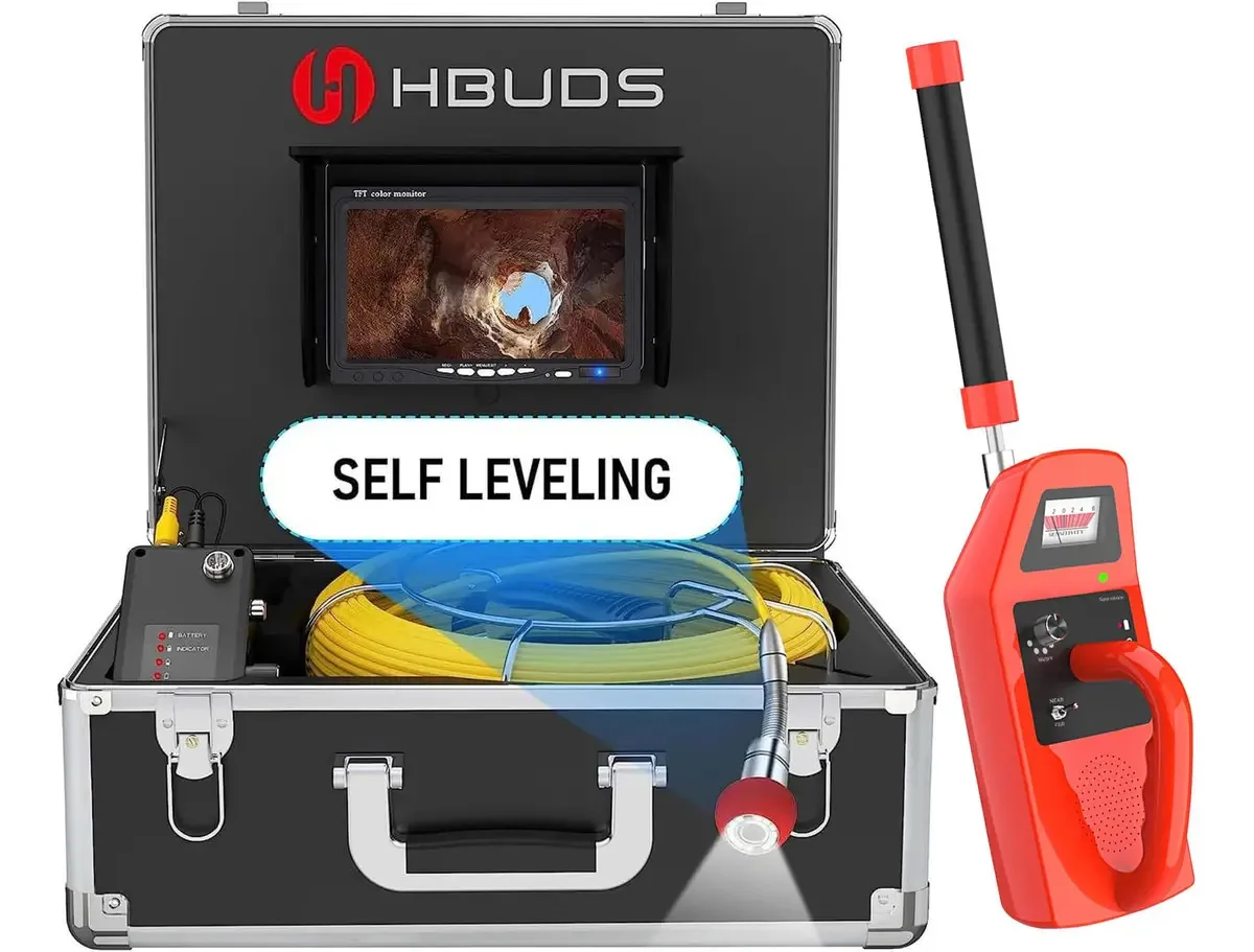 Câmera de esgoto Hbuds com localizador, na câmera