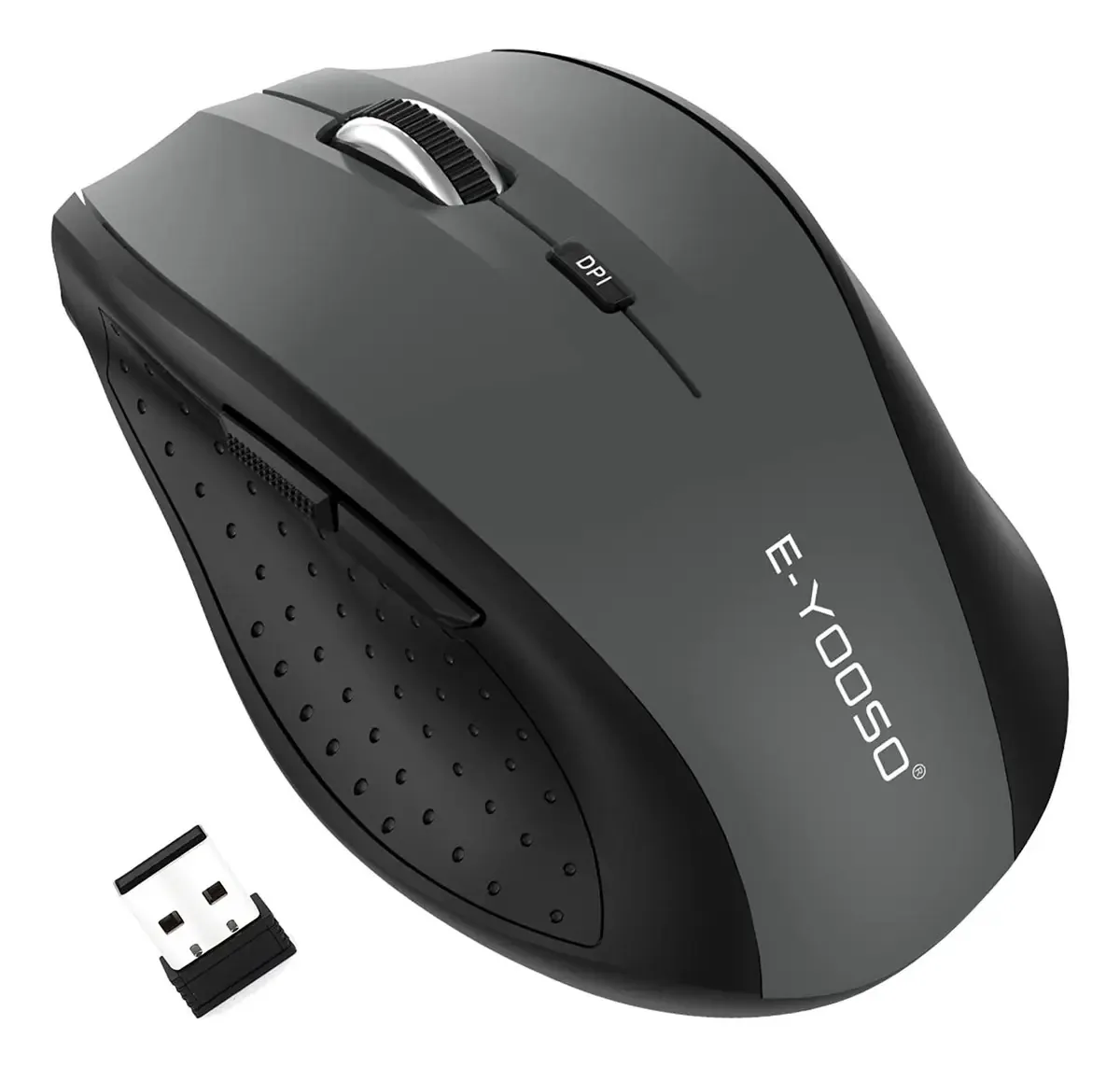 Mouse sem fio Terport F11 com receptor USB cinza e preto