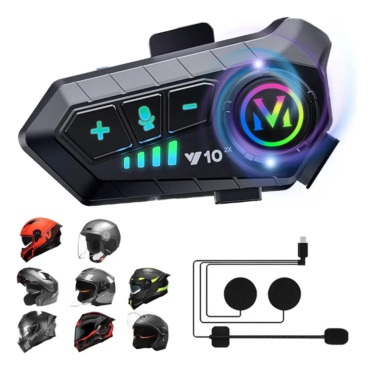 Intercomunicador Bluetooth para capacete de motocicleta Y10-2x