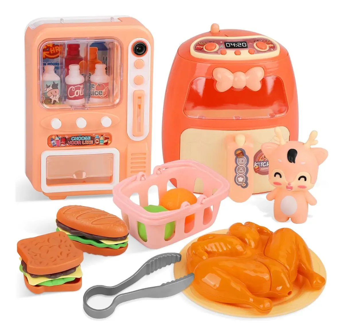 Máquina de venda automática de fritadeira de brinquedos de cozinha