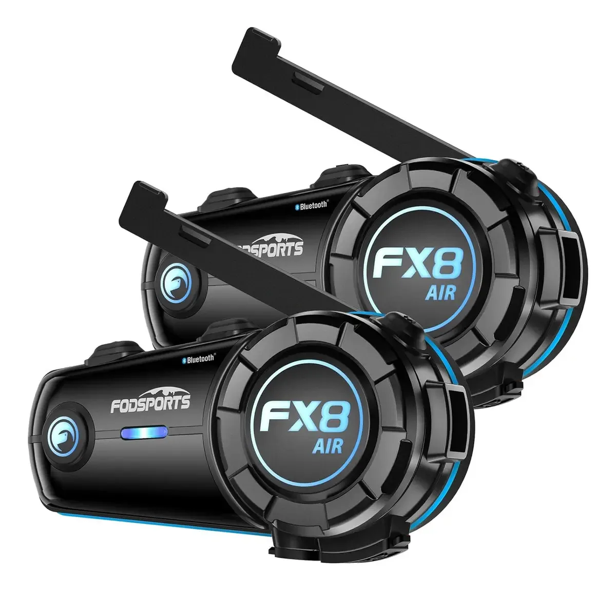 Comunicadores Fx8 Air para motocicleta, Bluetooth, máx. 1000 M, 2 unidades