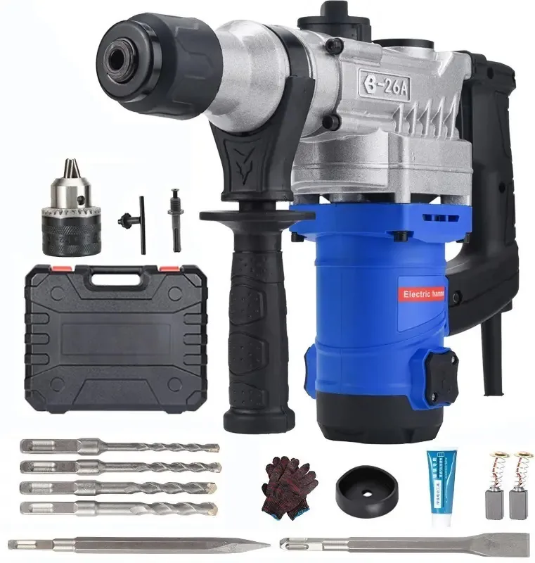 Martelo de demolição rotativo Sds Martelo de demolição TiAnDou 1500W, cor amarela