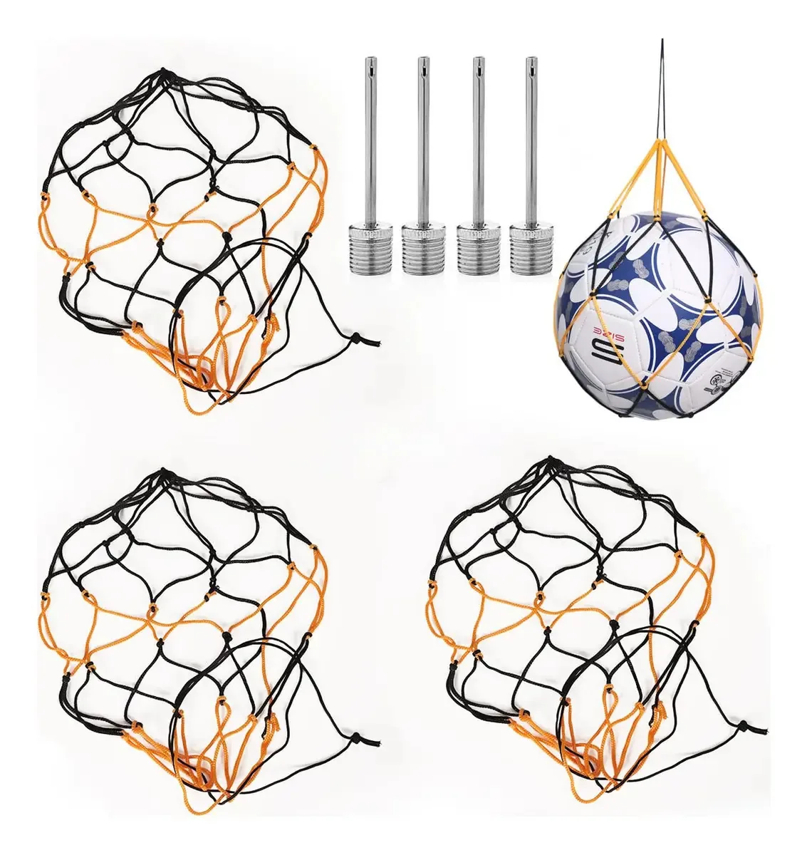 Pacote Squequ de 4 bolsas de basquete com cordão líquido D