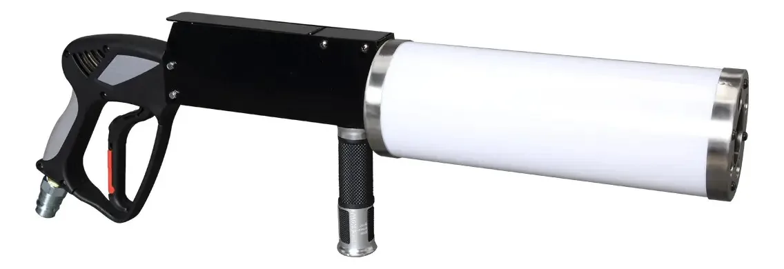 Moka Sfx - Pistola de Efeito de Cena Manual com LED Co2 com Mochila para Balada, Casamento, Festa, DJ, Halloween, Concerto, Festas Ao Vivo, Efeito Especial, 2pcs LED Co2 Gun