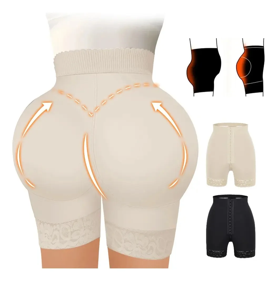 Calcinhas femininas colombianas para pós-parto, cuecas modeladoras, cor nude, tamanho XXL