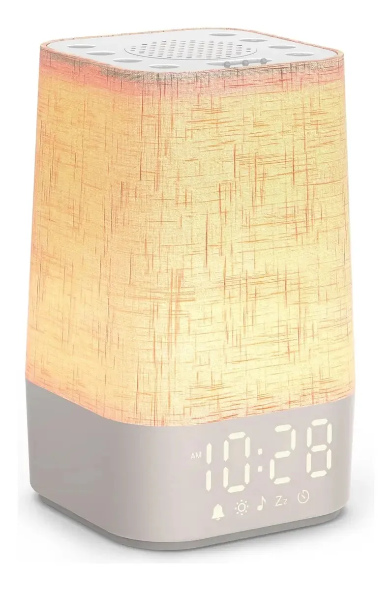 Despertador com luz noturna e ruído branco para dormir