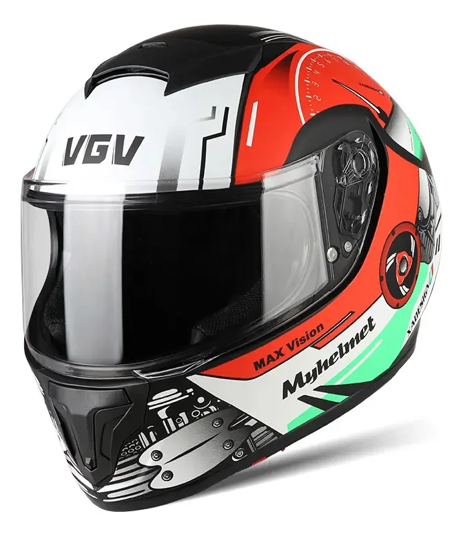 Capacete para capacetes de motocicleta com certificados de pontos Red Color Design L02 Capacete tamanho M