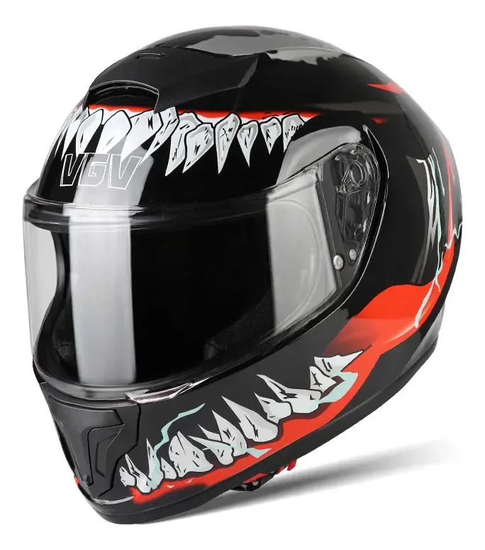 Capacete para capacetes de motocicleta com certificados de pontos Cor Preto Design L02 Capacete Tamanho L