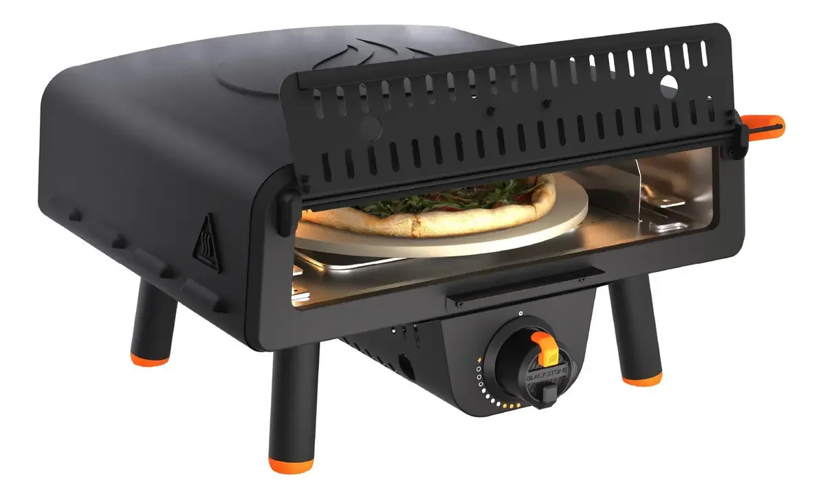 Forno de pizza de mesa Blackstone, preto fosco