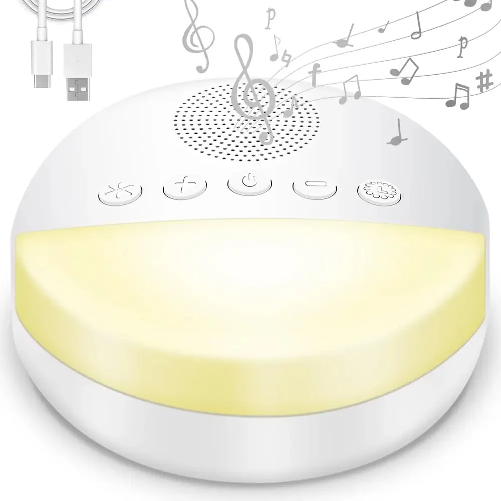 Música Acalmar Dormir Bem Bebê Ruído Branco Som De Útero Branco 3.7v Maquina Ruido Branco Ruido Branco Luz Ruido Branco Com Luz Maquina De Ruido Branco Relaxar Portátil E Fácil De Usar Erufale