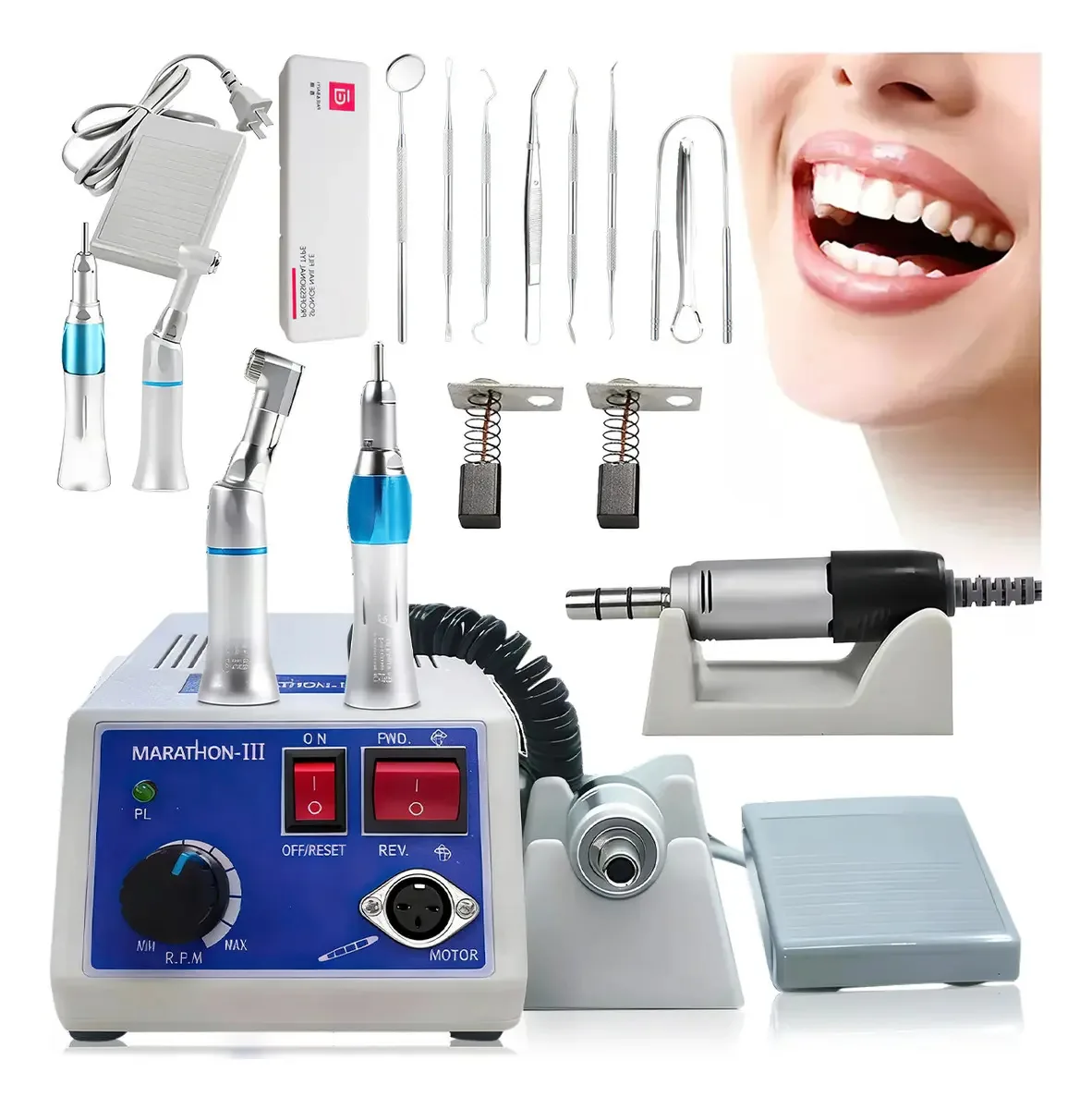 Polidor dentário Micromotor Sander N3 Straight E Connector Angu Polidor dentário Elétrico Portátil com Conector E Conjunto de ferramentas odontológicas portáteis