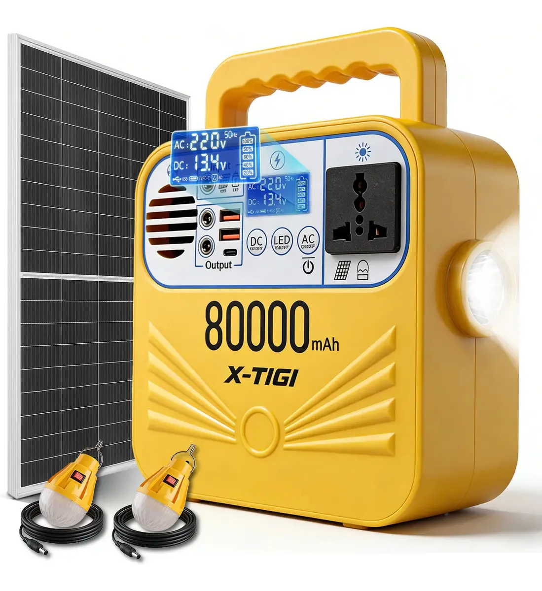Geradores Elétricos Solar Estação de Energia Portátil 400w Bateria para Painel Solar - Gerador Solar -