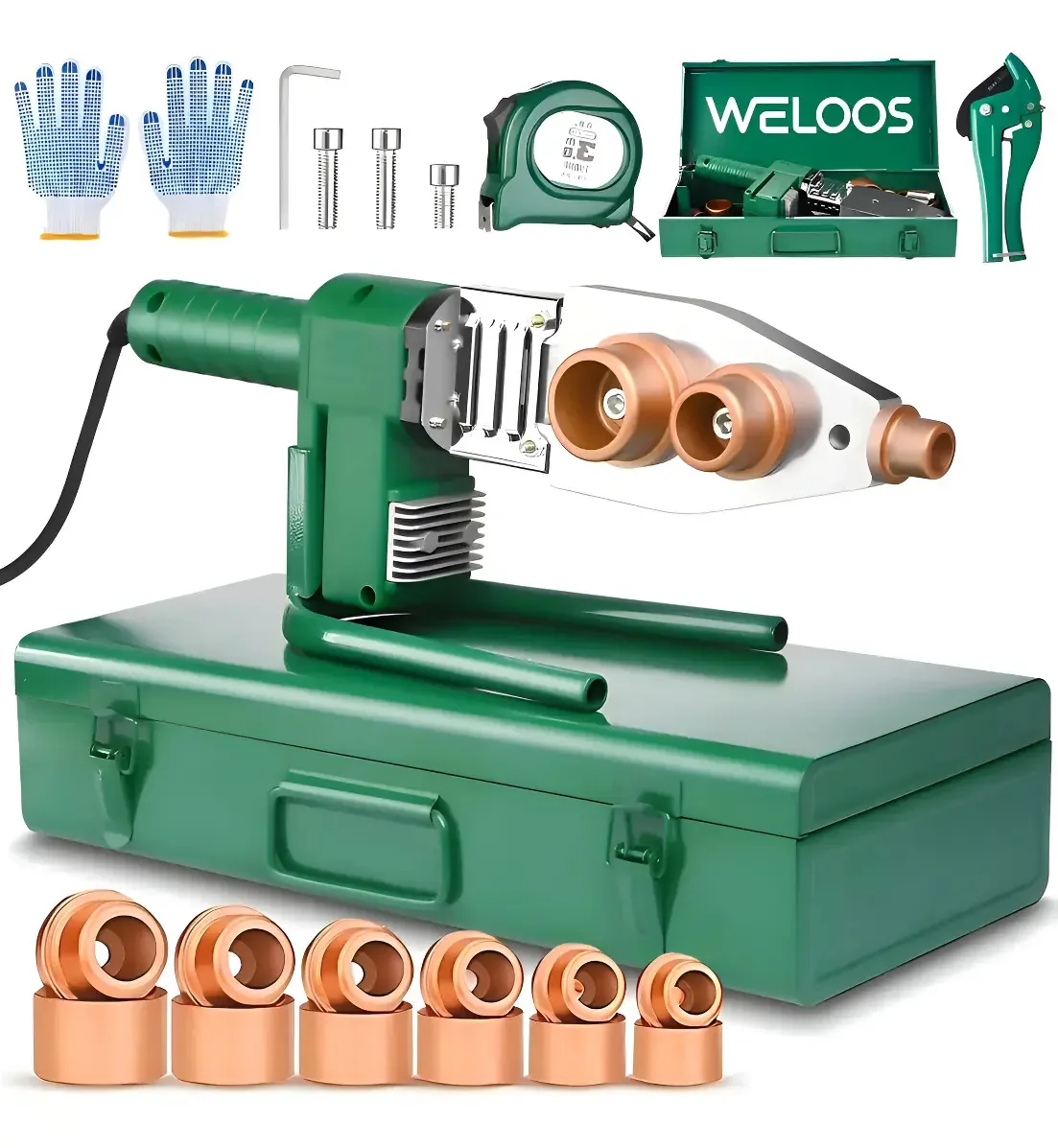 Kit de ferramentas de termofusão com 6 tesouras de dados e tubos