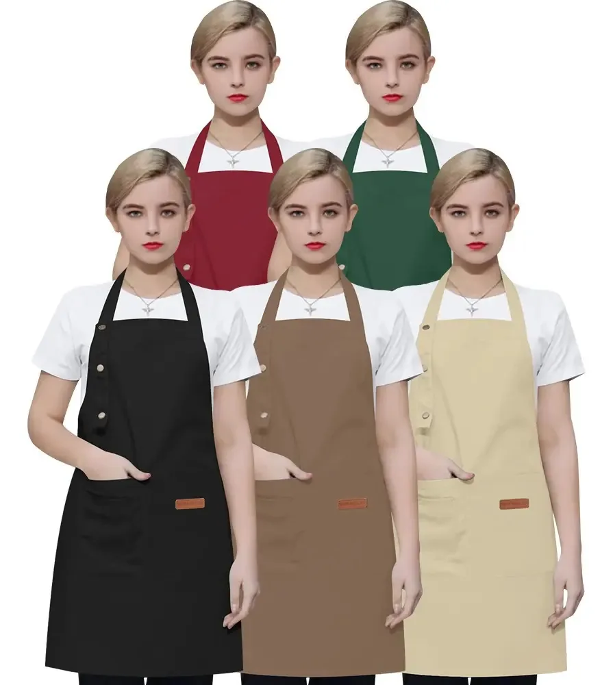 5 aventais de lona ajustáveis, para chef ou Art Color Multicolor