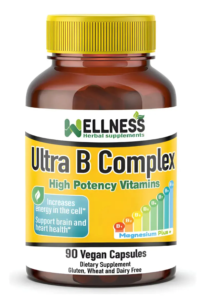 Suplementos para cápsulas de bem-estar Vitaminas do complexo B Ultra B