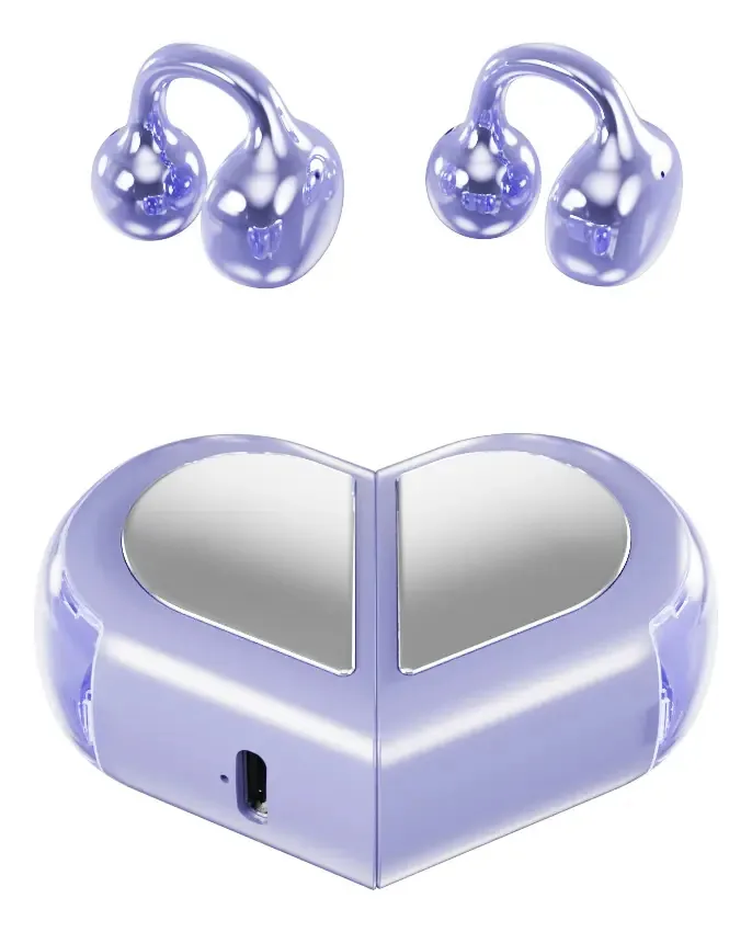 Fones de ouvido intra-auriculares Bluetooth K521, fones de ouvido viva-voz, rosa, cor violeta