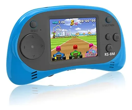 Console de videogame portátil E-mods Gaming para crianças, console de videogame retrô de 16 bits com 220 jogos eletrônicos em HD, tela LCD de 2,5 polegadas, jogos para viagem e entretenimento,...