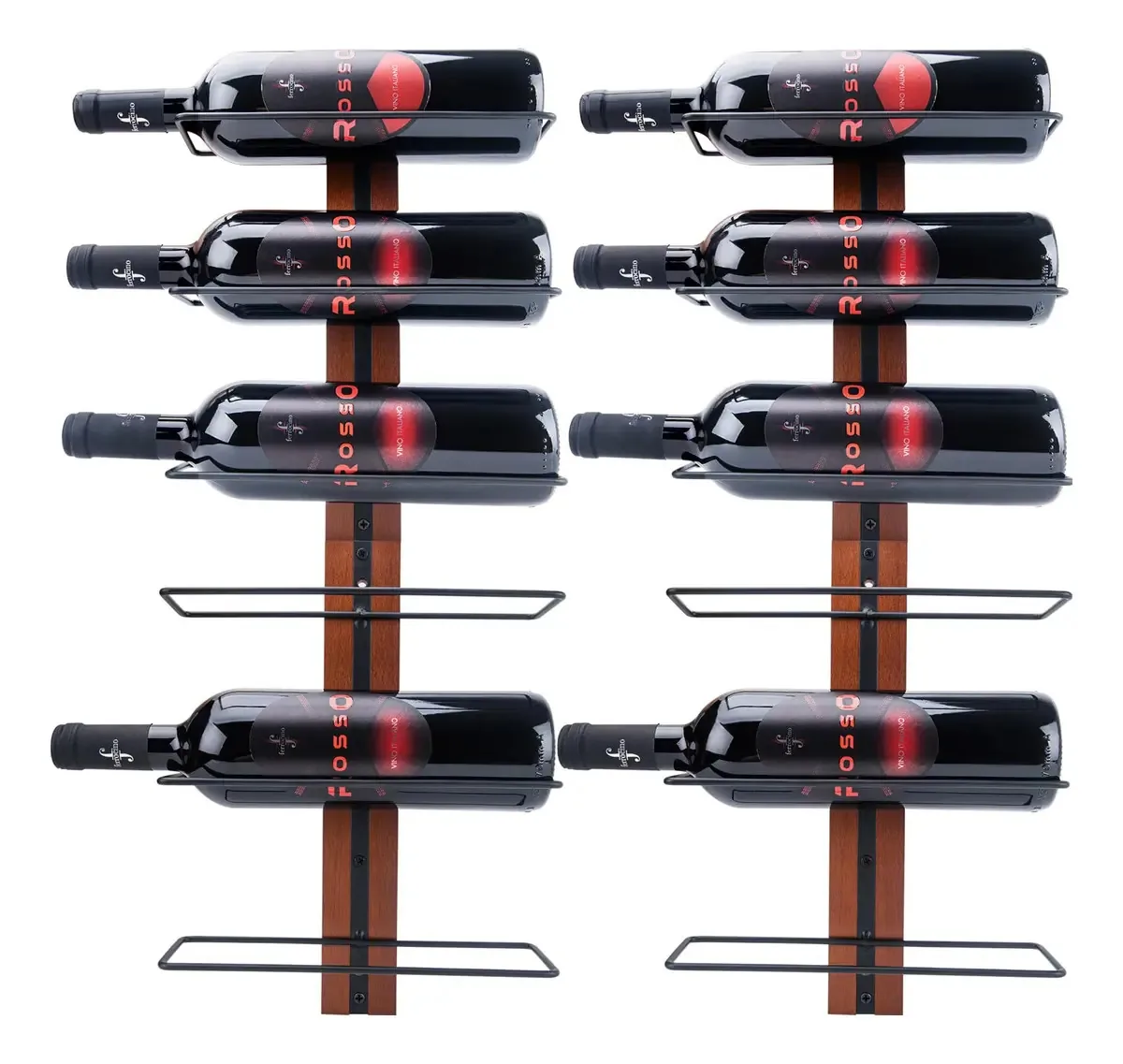 Rack de vinho de parede para 12 garrafas