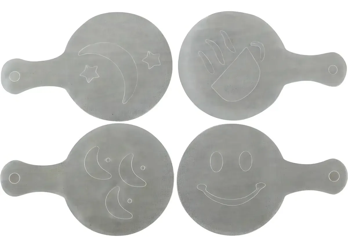 Selo decorativo de cozinha Cukin Pack X16 Bread Decorating Stencils (estênceis) - Design branco Cukin, vários designs feitos de plástico